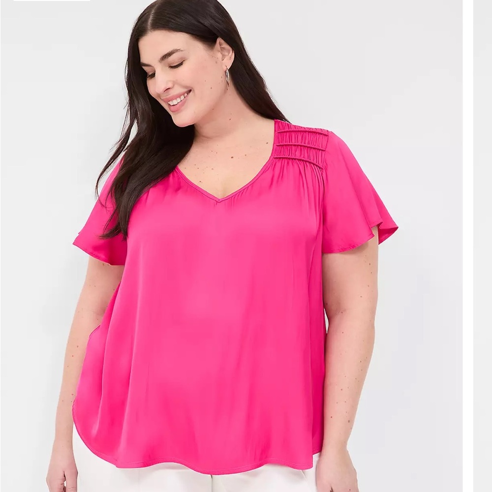 Lane Bryant Women's Pink Top